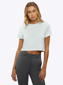 Almost Friday Cropped Tee | Ice Classic-fit PYCA Pro