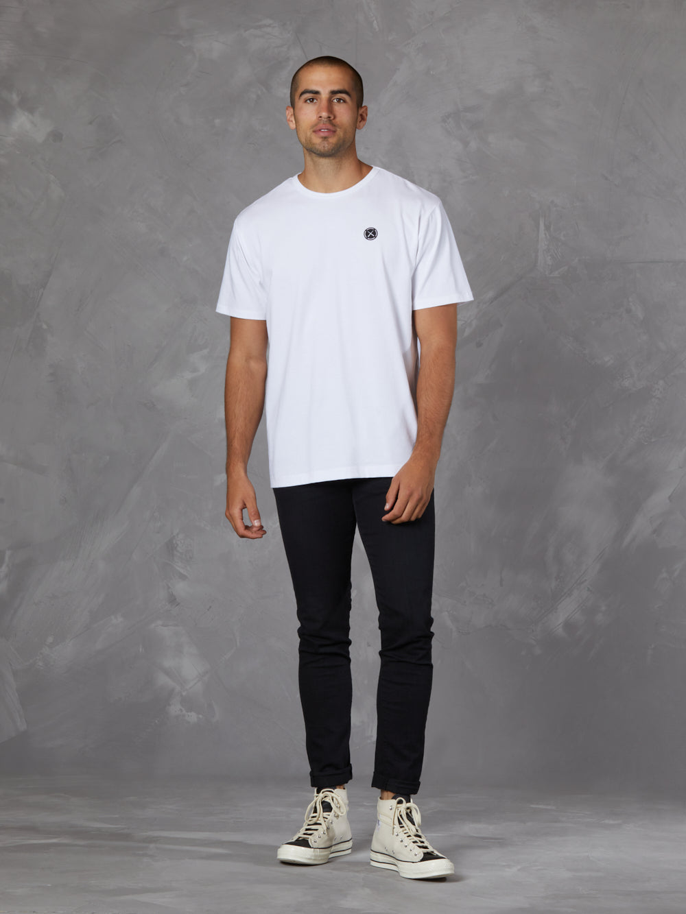 Mens | Branded Relaxed-Fit Cotton PYCA Frame Tee | White