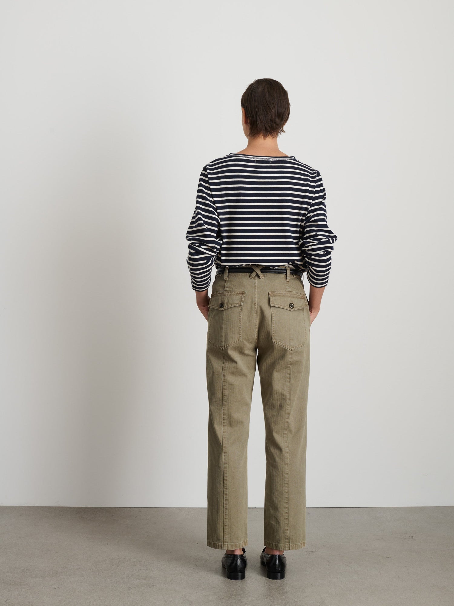 Women | Lakeside Tee | Stripe Dark Navy x Natural