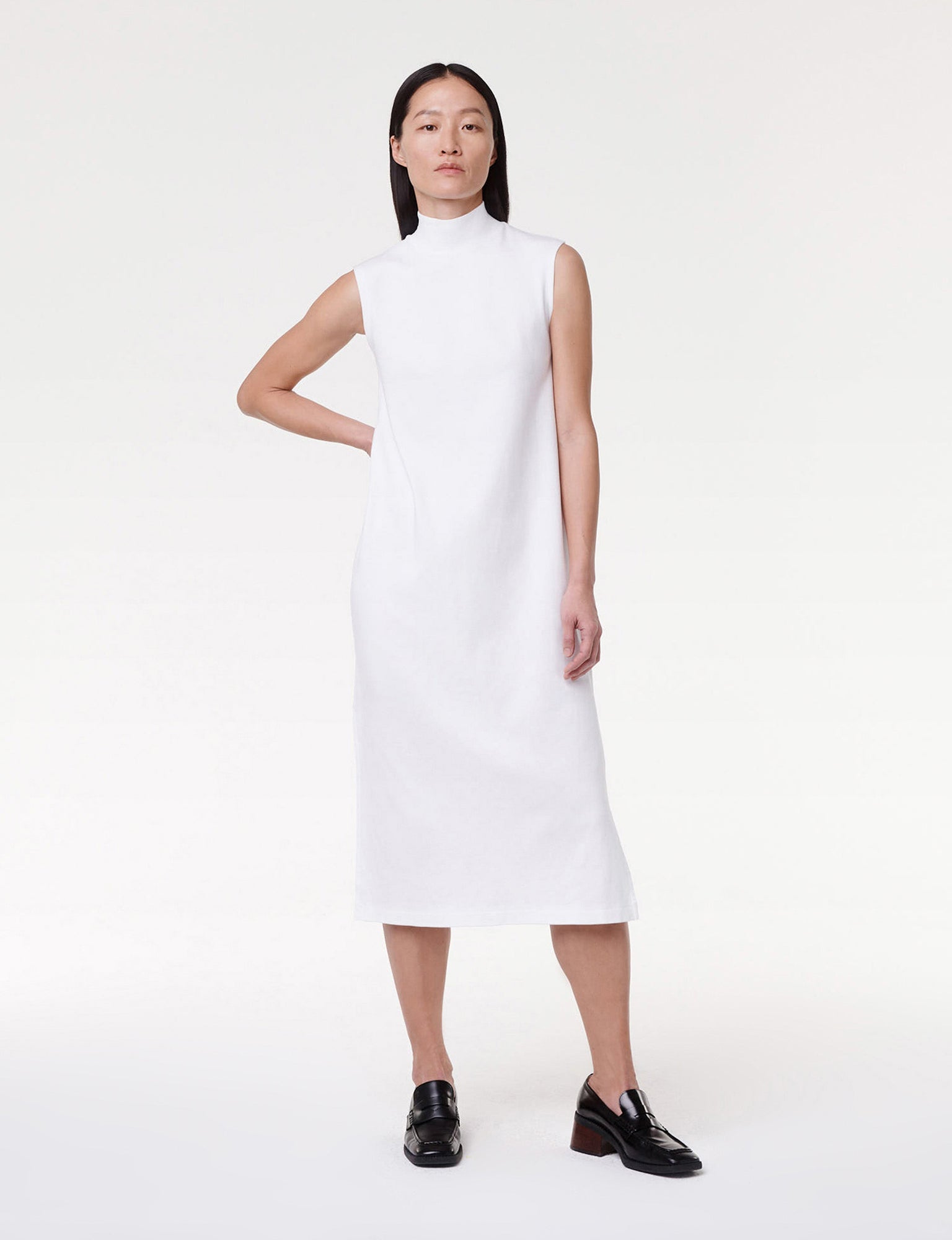 Women | Luxe Seamed Dress | White