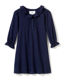 Girl's Flannel Victoria Nightgown | Navy