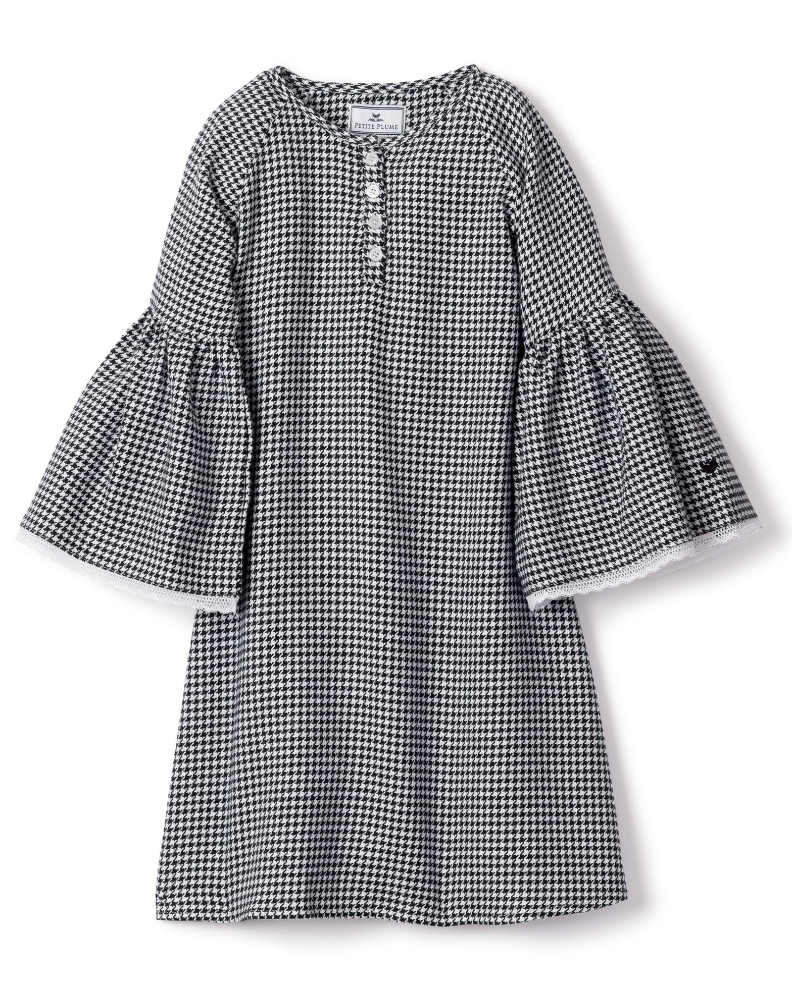 Girl's Flannel Seraphine Nightgown | West End Houndstooth