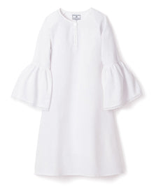 Girl's Flannel Seraphine Nightgown | White