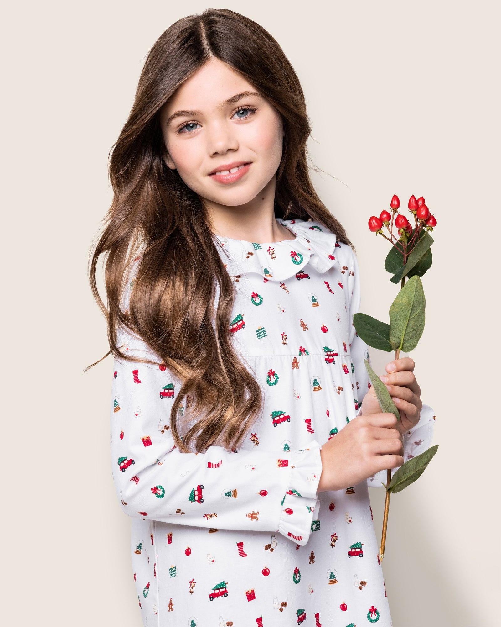 Girl's Twill Scarlett Nightgown | Winter Nostalgia