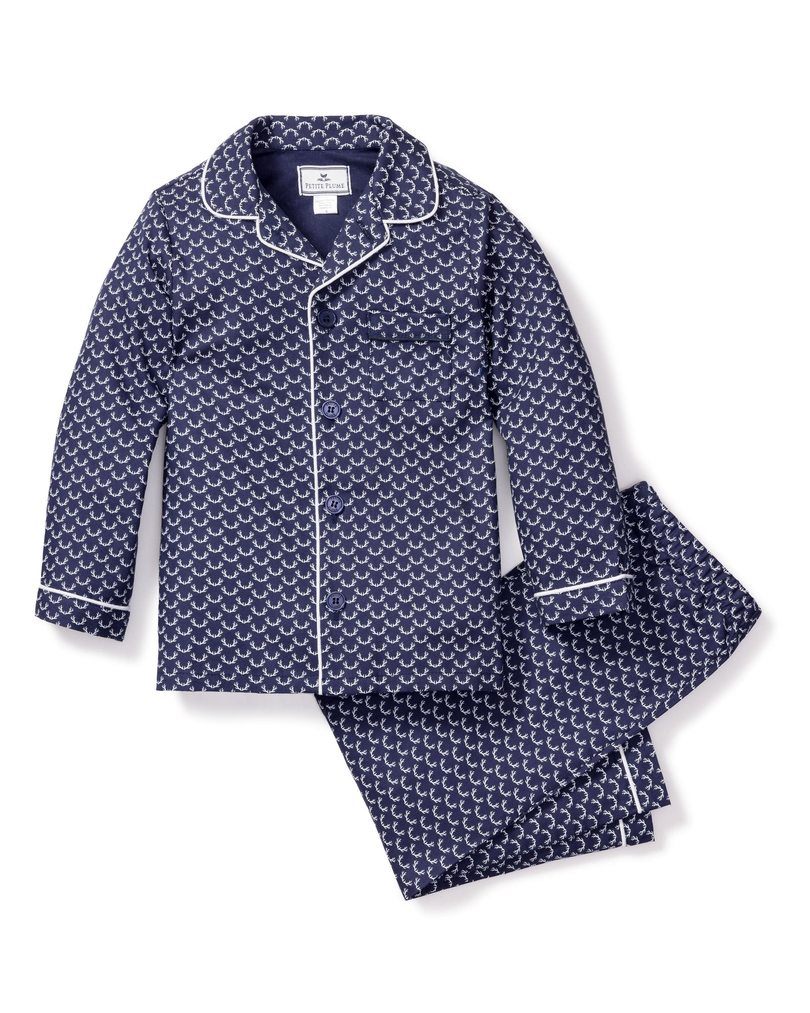 Kid's Twill Pajama Set | Nordic Antlers