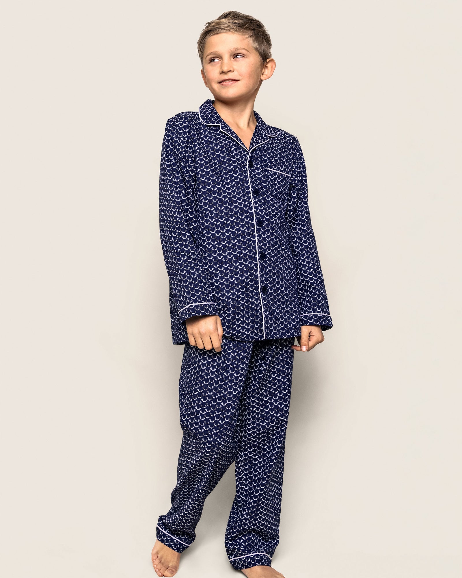 Kid's Twill Pajama Set | Nordic Antlers