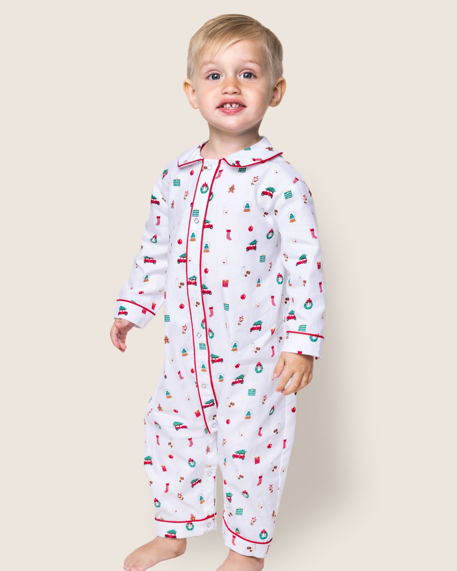 Baby's Twill Cambridge Romper | Winter Nostalgia