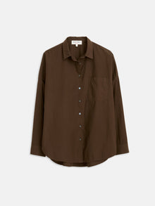 Women | Jo Shirt | Cotton Poplin Espresso