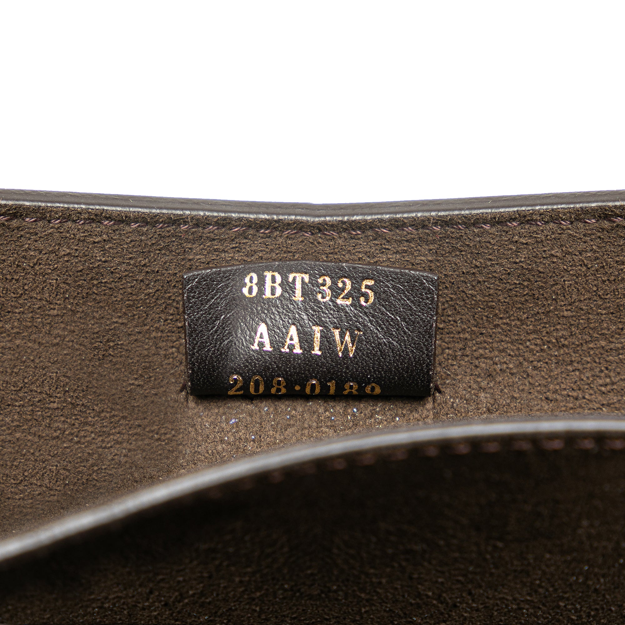 Fendi | Pre-Owned Leather Crystal Fab Crossbody | Brown/Beige