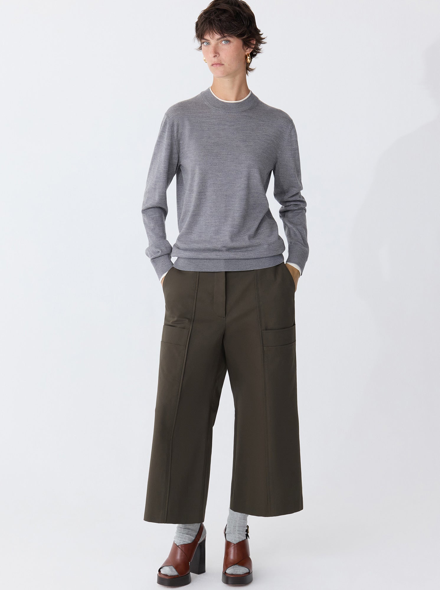 Wyeth Cropped-Leg Pant | Forest
