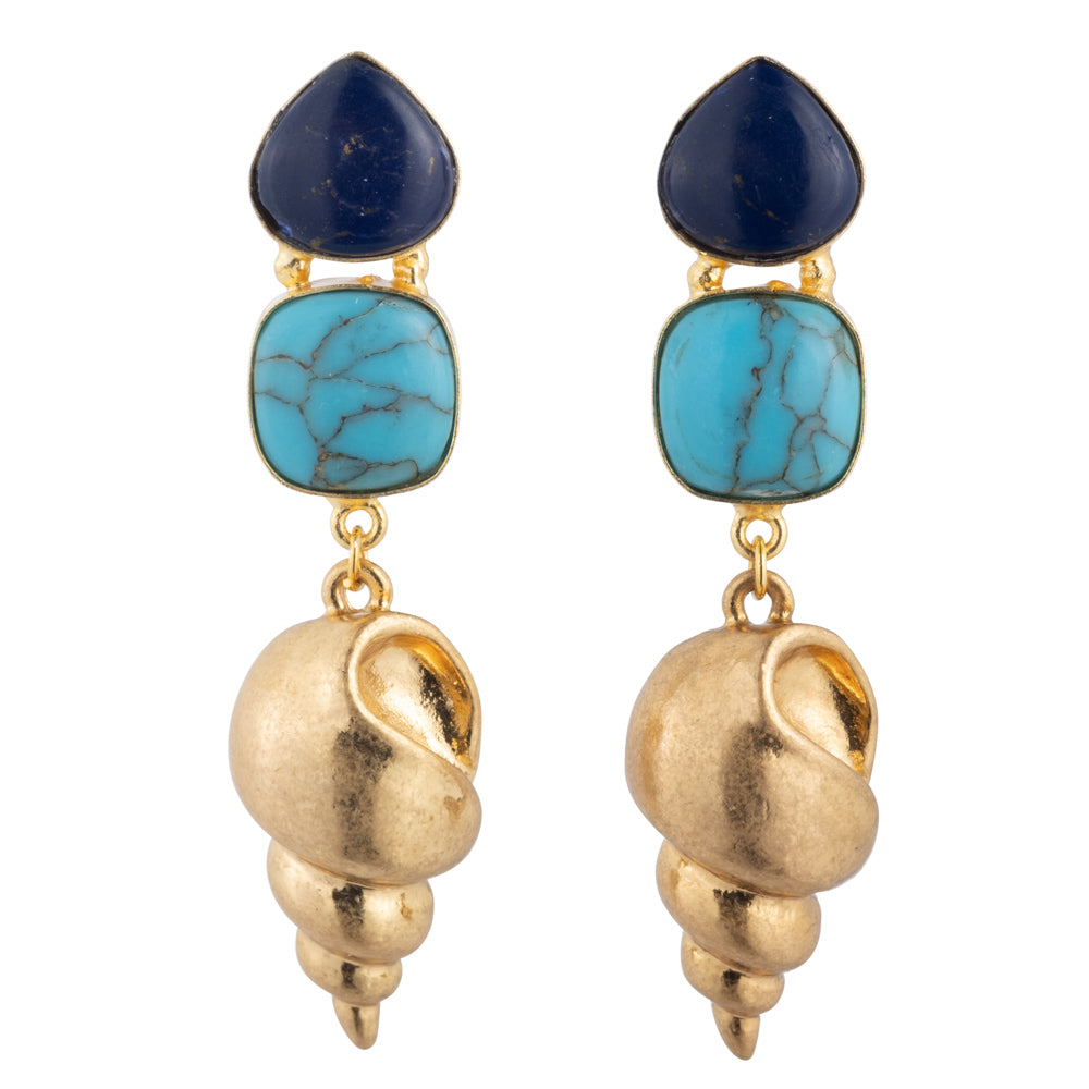 Wade Earrings | Brass Plated Gold