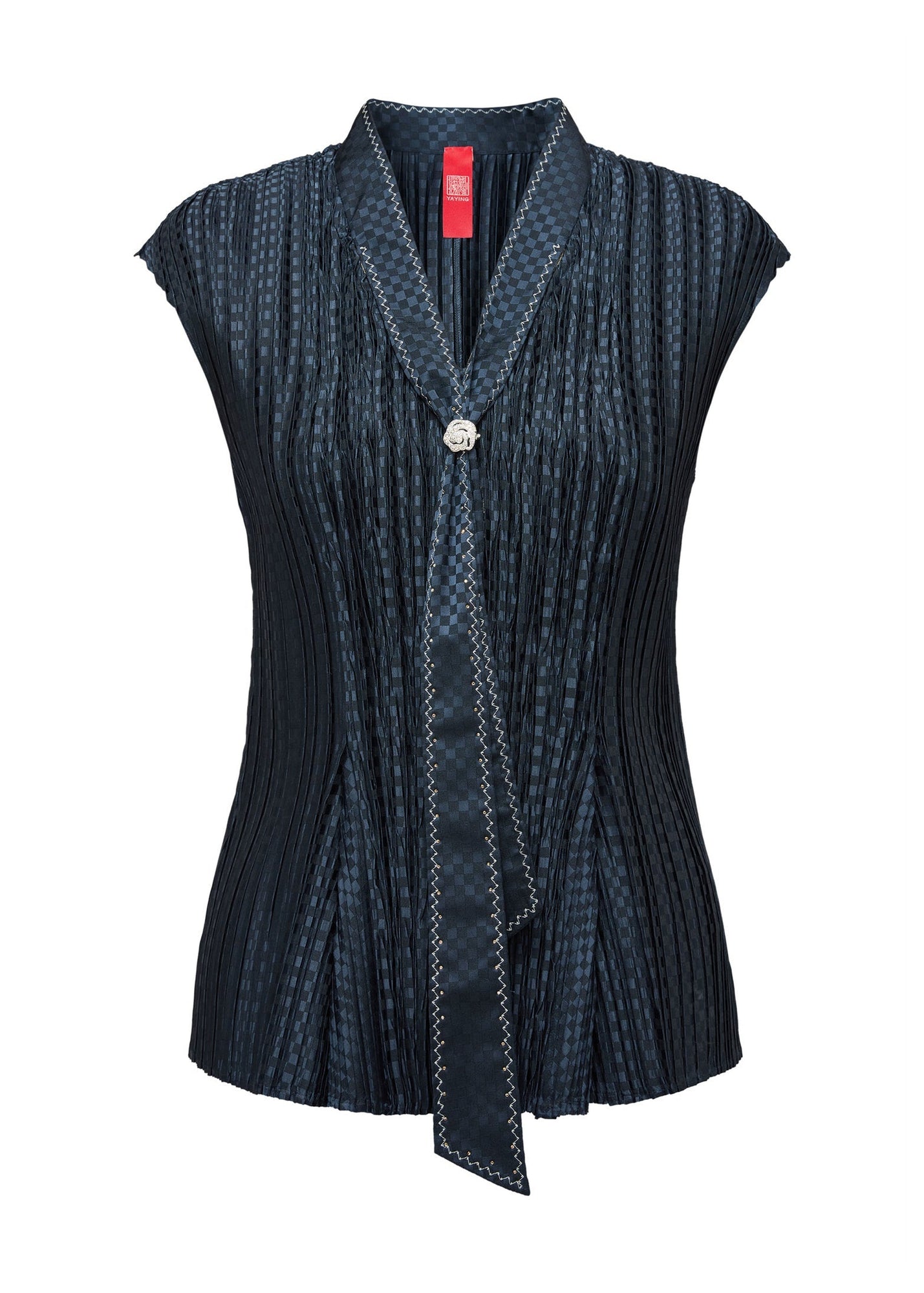 Waist-Cinched Shirt Top | Navy