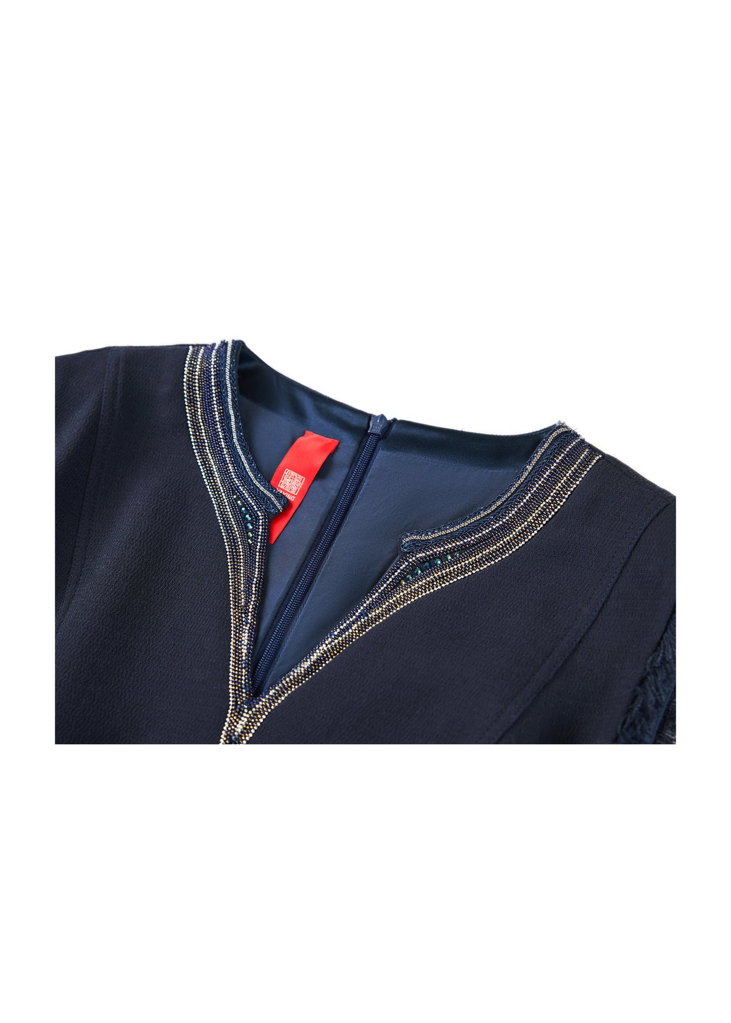Waist-Cinched Vest Dress | Navy