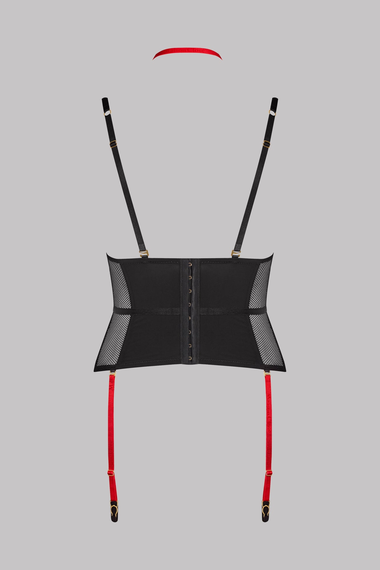 Waist cincher with harness & suspenders - Sacré Cœur | Black