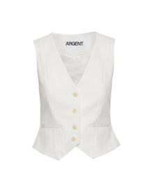 Waistcoat in Cotton Twill | Ivory