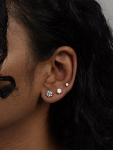 Brilliant 5mm Stud Earrings | 5A Grade Cubic Zirconia | 14K Gold Plated Brass