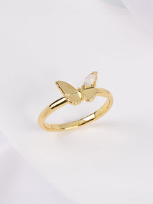 Butterfly Opal Ring | Opal | 14K Gold Plated Brass