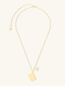 A Letter From Lion City Necklace | 5A Grade Cubic Zirconia | 14K Gold Plated Brass