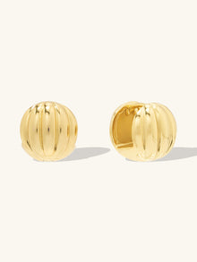 Dome Ripple 11mm Earrings | 14K Gold Plated Brass