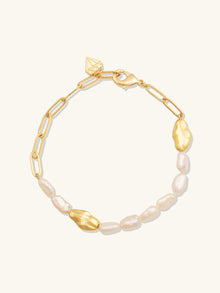 Kindred Pearl Bracelet | Beaded Pearl | 14K Gold Plated Brass