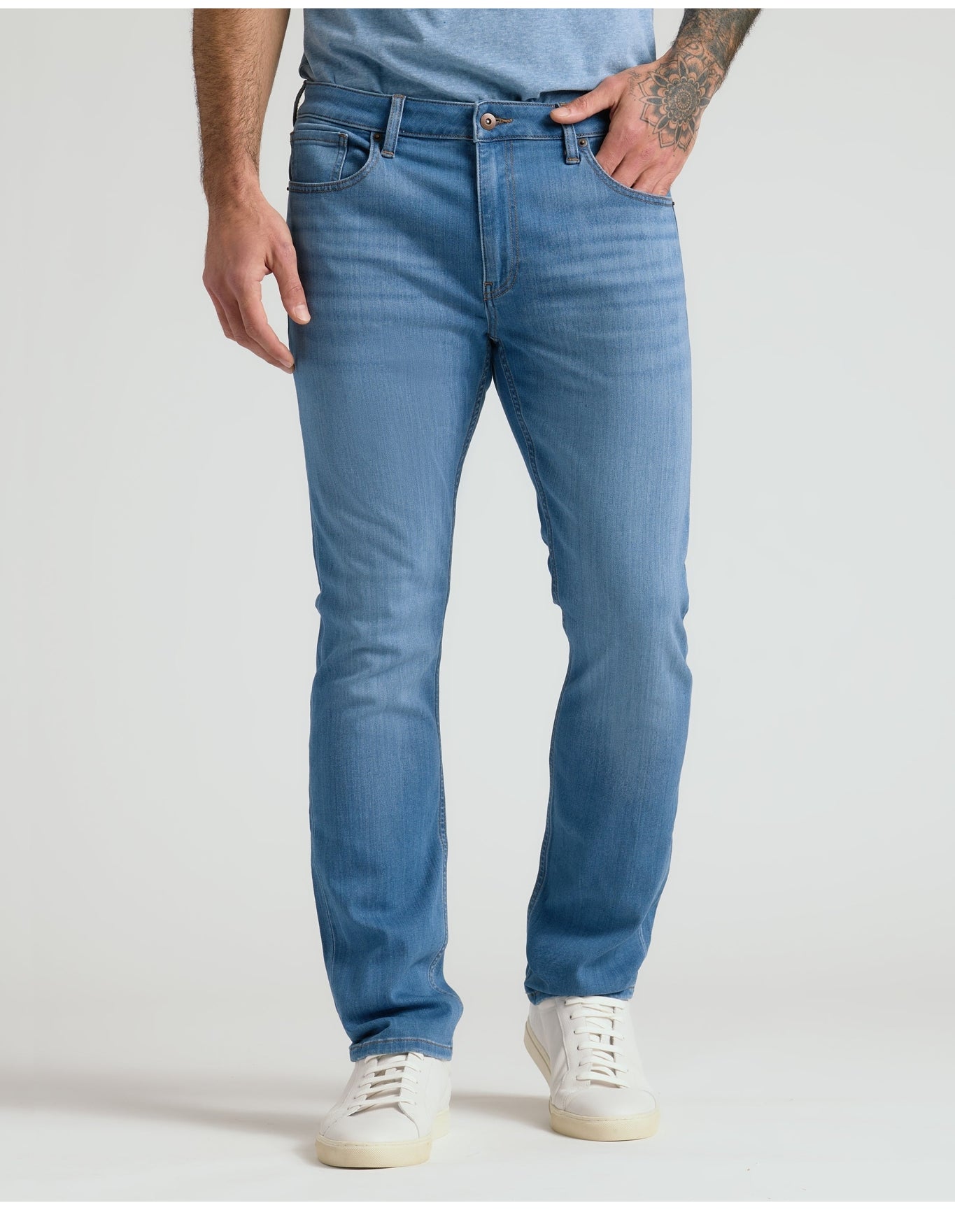 Wash Straight Comfort Stretch Jeans | Medium Indigo