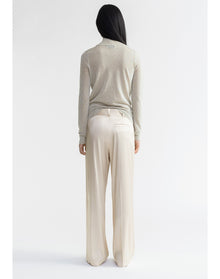 Wellen | Satin Wide-Leg Pants | Silver
