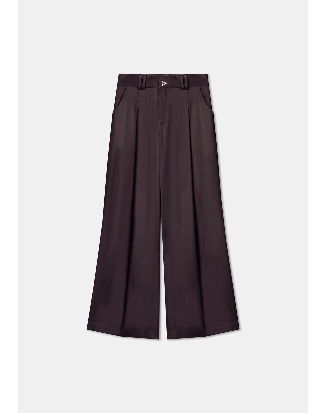 Wellen | Satin Wide-Leg Pants | Storm