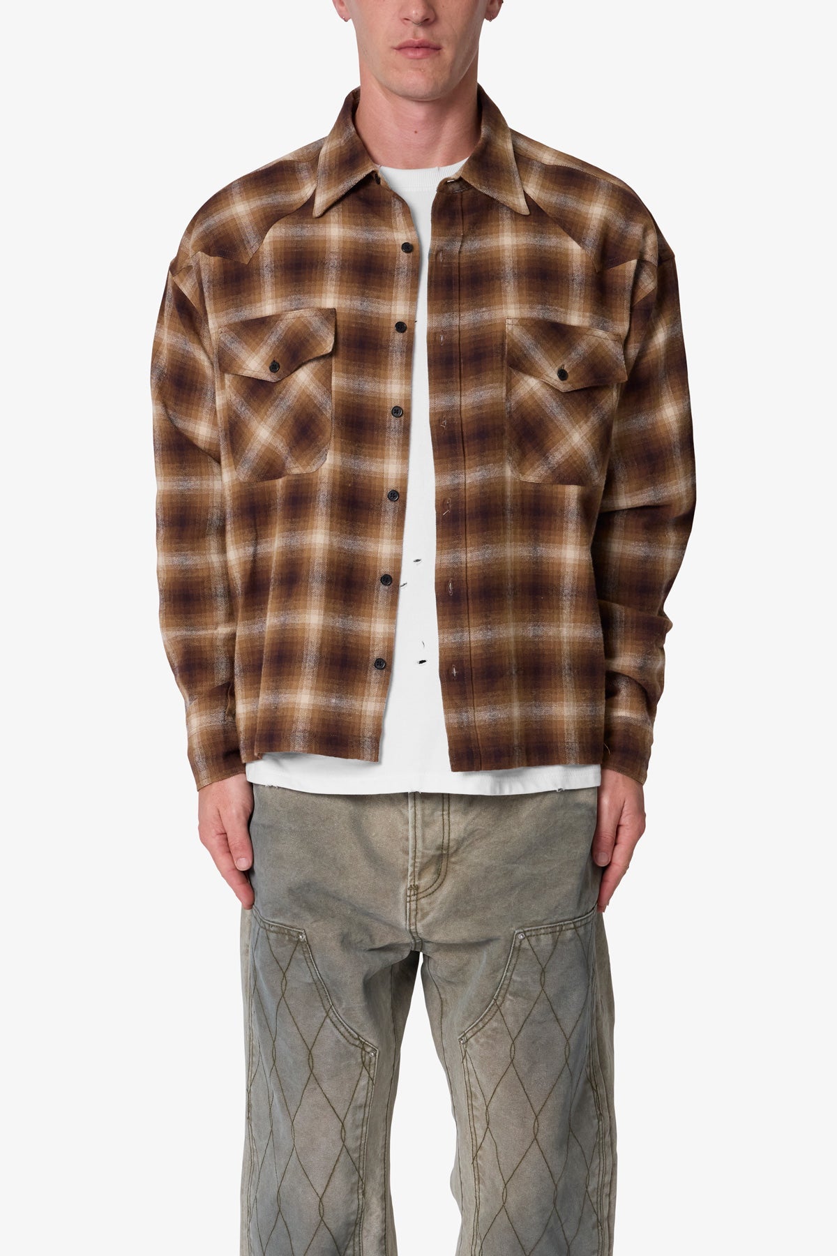 Western Flannel Shirt | Brown