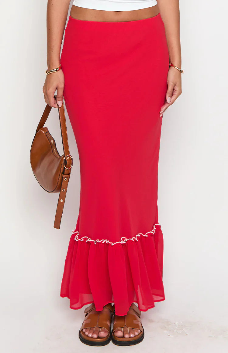 Wiatt Maxi Skirt | Red