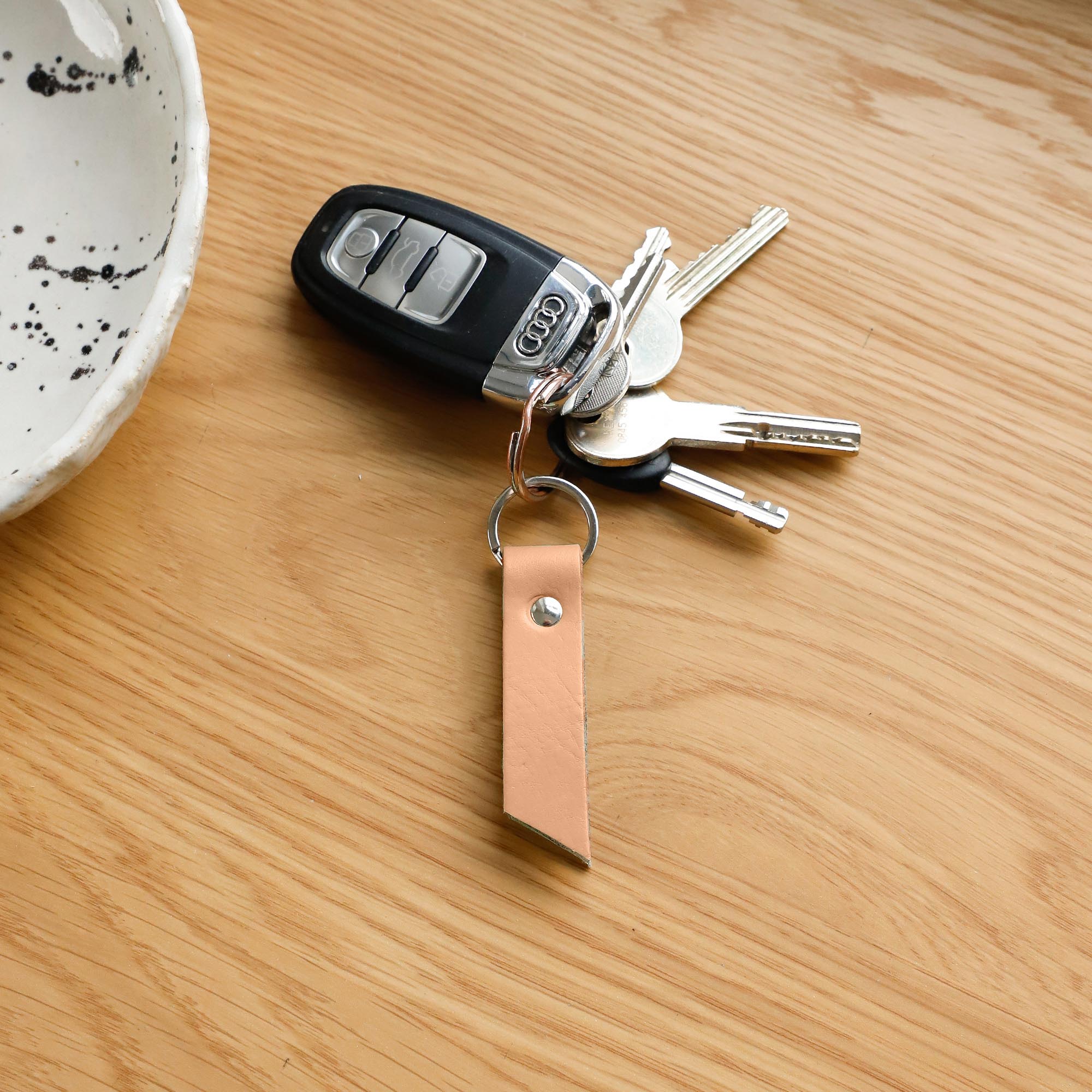 Leather Keyring | Camel