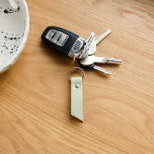 Leather Keyring | Sage