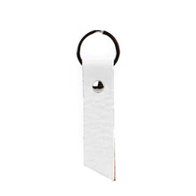 Leather Keyring | White