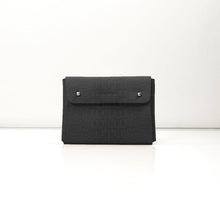 Croco Medium Pouch | Black