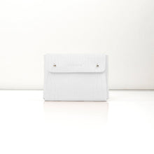 Croco Medium Pouch | White