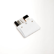 Croco Medium Pouch | White