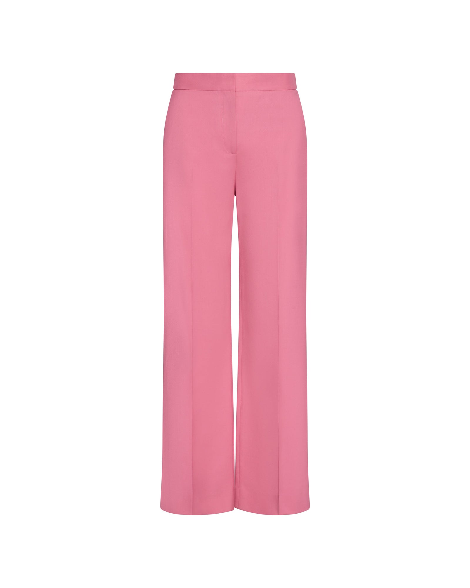 Wide Leg Trouser in Seasonless Wool | Bubblegum