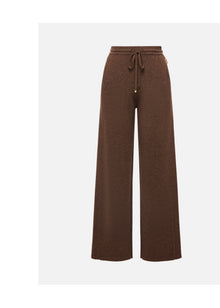 Wide-Leg Knitted Pants | Brown