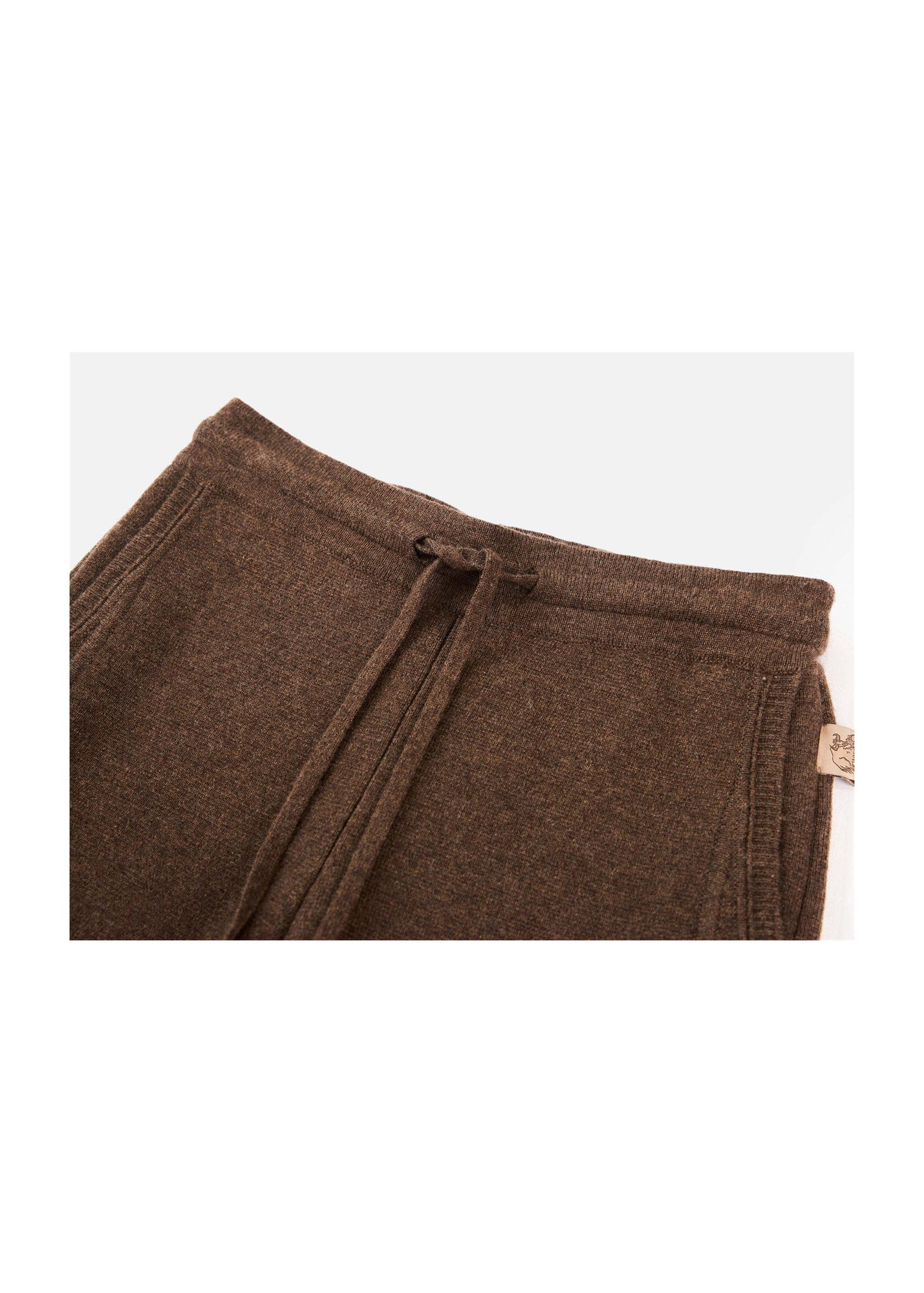 Wide-Leg Knitted Pants | Brown