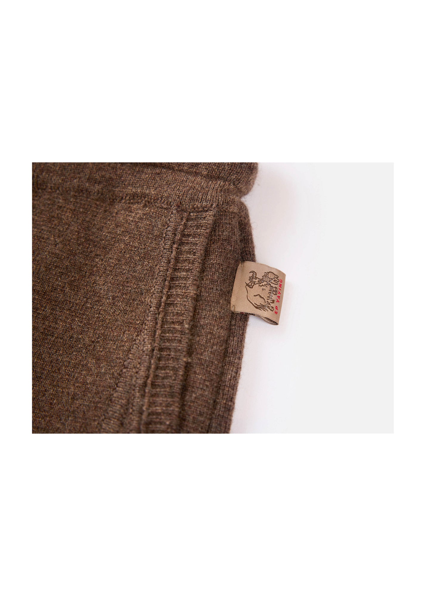 Wide-Leg Knitted Pants | Brown
