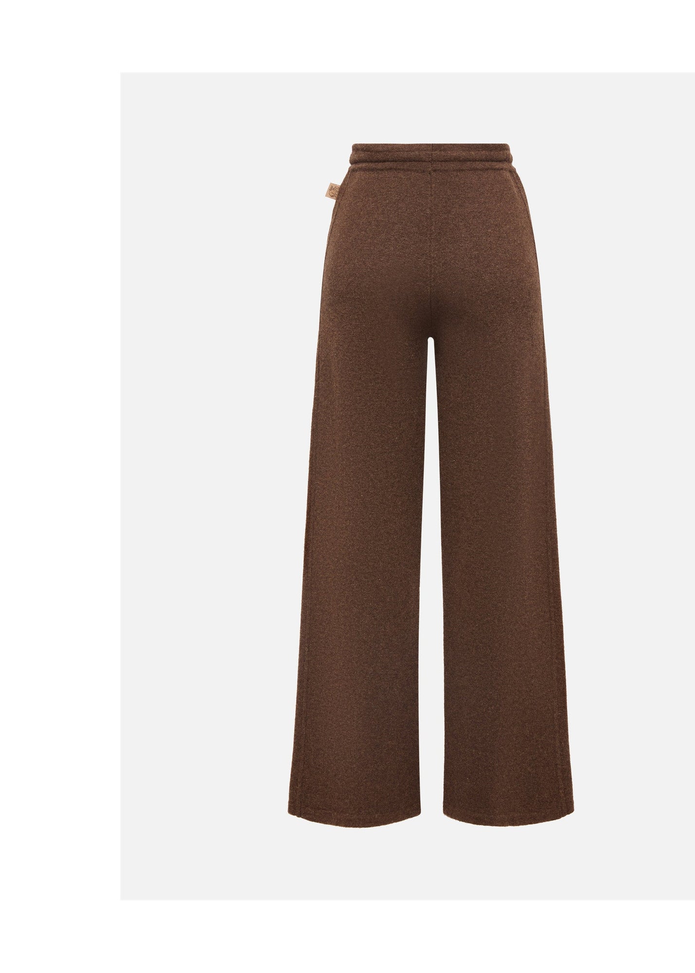 Wide-Leg Knitted Pants | Brown