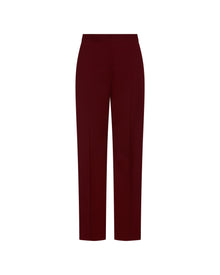 Wide Leg Trouser in Seasonless Wool  | Merlot