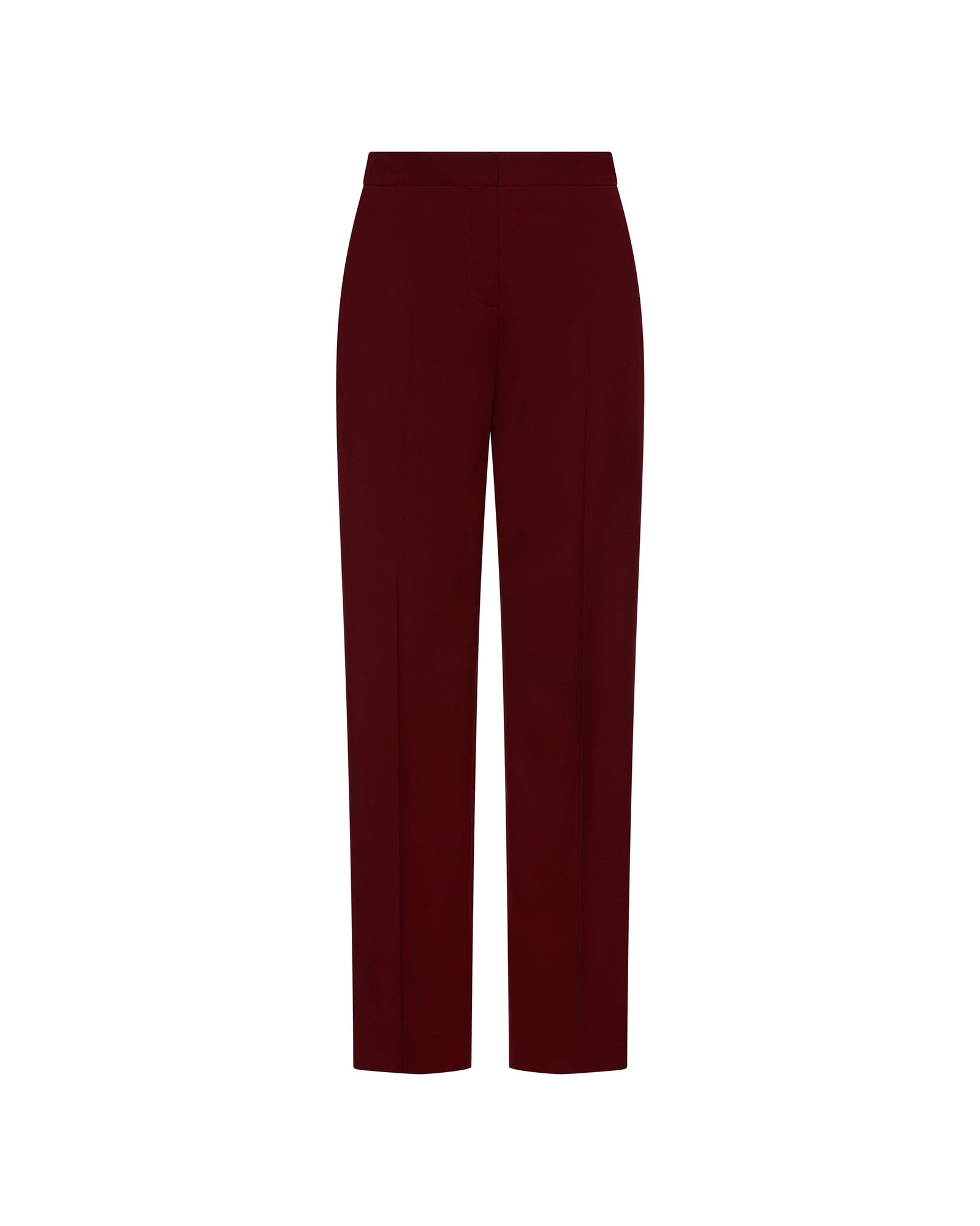 Wide Leg Trouser in Seasonless Wool  | Merlot