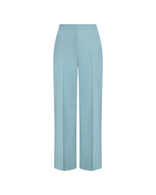 Wide Leg Trouser in Seasonless Wool | Seafoam Blue