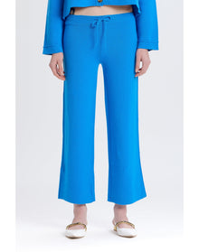 Wide Leg Sweater Pant | Cobalt