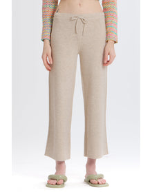 Wide Leg Sweater Pant | Oatmeal