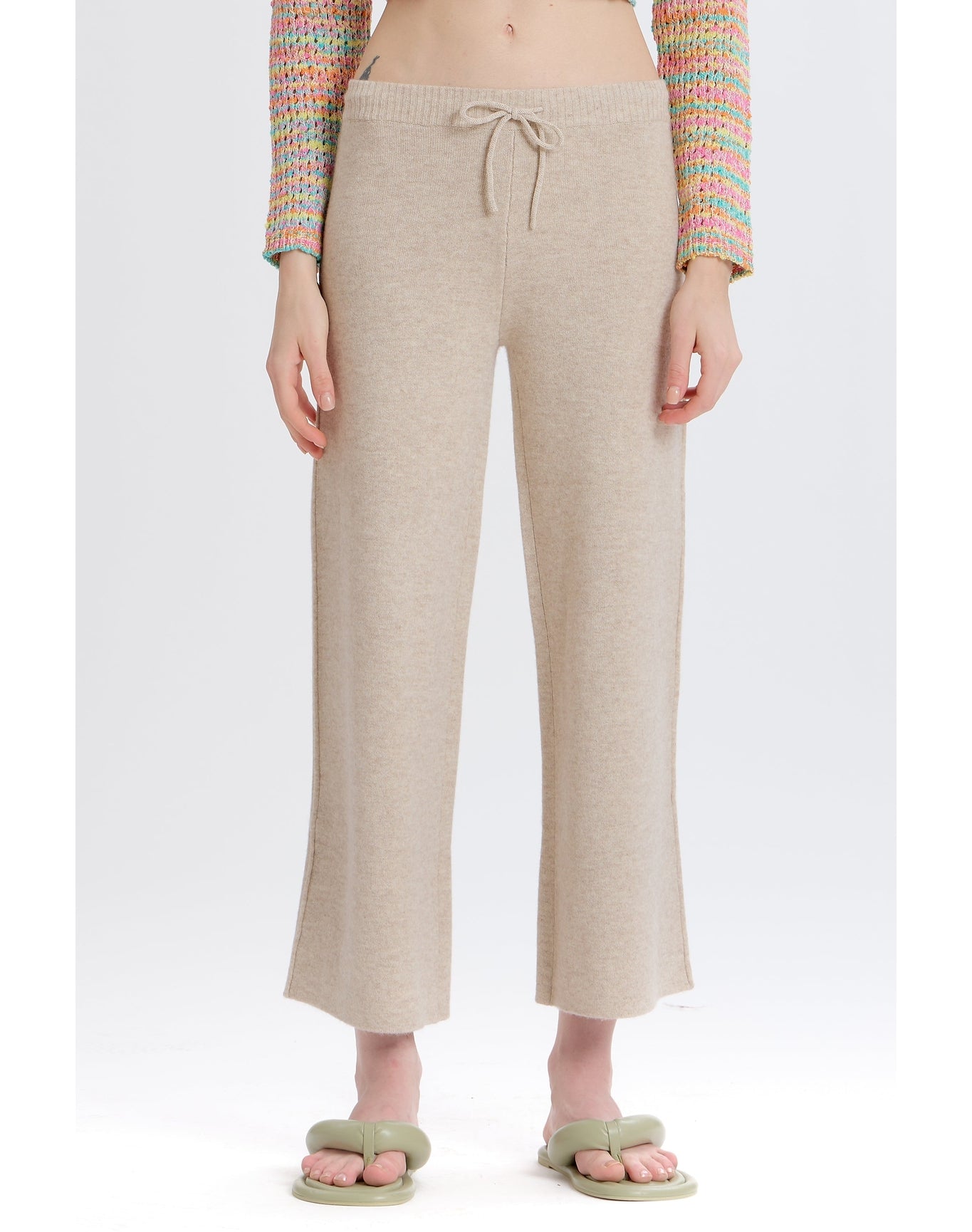 Wide Leg Sweater Pant | Oatmeal