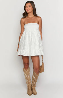 Wiley Strapless Mini Dress | White