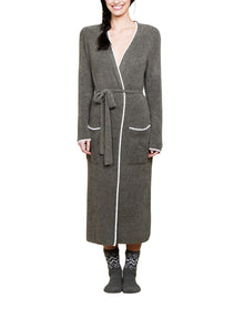 Women | Cozychic Lite Contrast Ribbed Robe | Olive Branch-Pearl