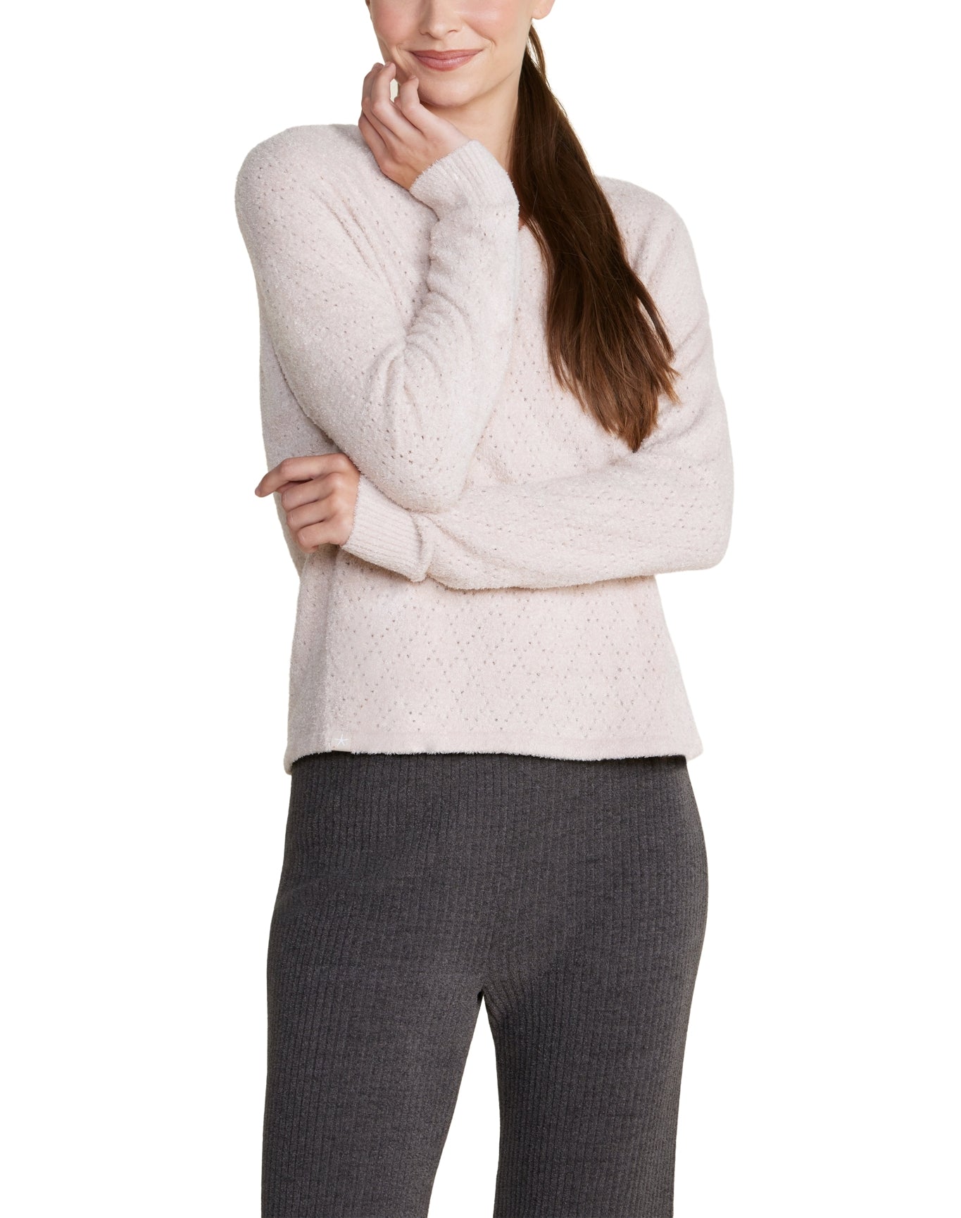Women | Cozychic Lite Diamond Pointelle Cardigan | Chai