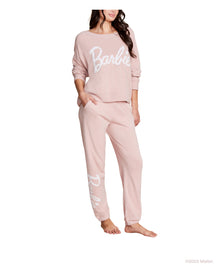 Women | Cozychic Ultra Lite Barbie Jogger | Dusty Rose-White